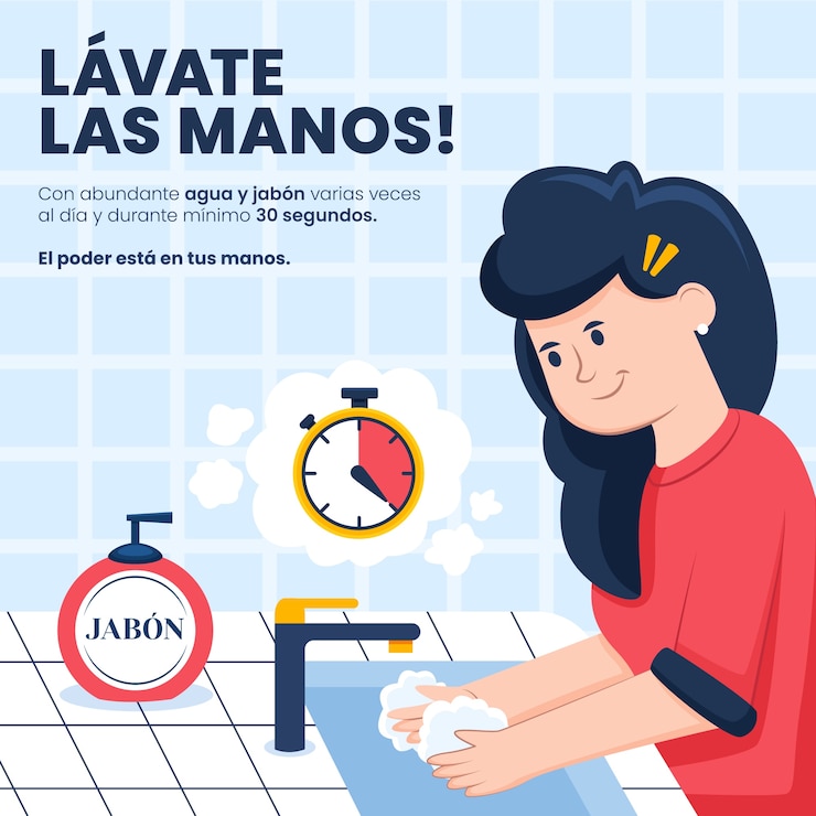 Vetor grátis lave o seu conceito de mãos