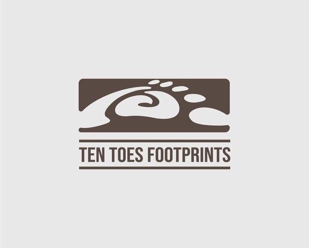 Letra 10 dedos do pé estampas logotipo