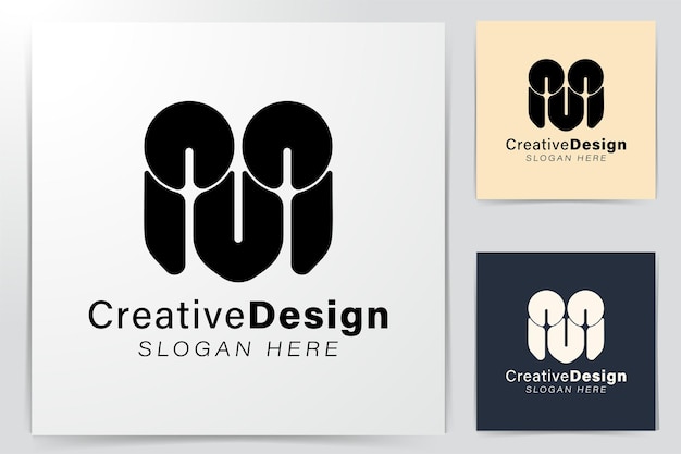 Letra inicial m idéias de logotipo moderno. design de logotipo de inspiração. ilustração em vetor modelo. isolado no fundo branco
