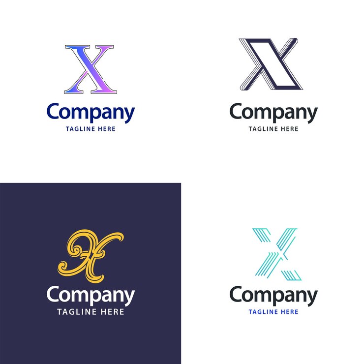 Vetor grátis letra x big logo pack design criativo design moderno de logotipos para o seu negócio vector ilustração de nome de marca