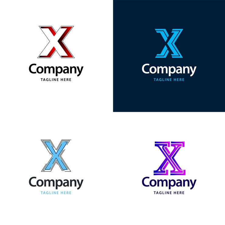 Vetor grátis letra x big logo pack design design criativo de logotipos modernos para o seu negócio