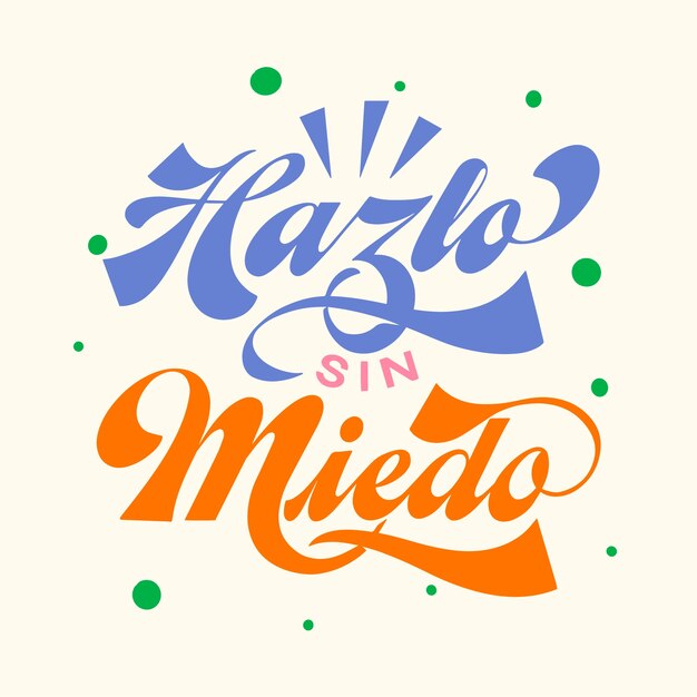 Letras coloridas de design plano