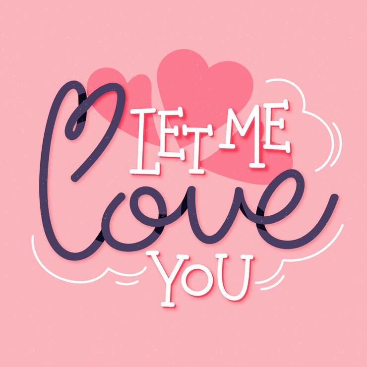Vetor grátis letras de amor romântico
