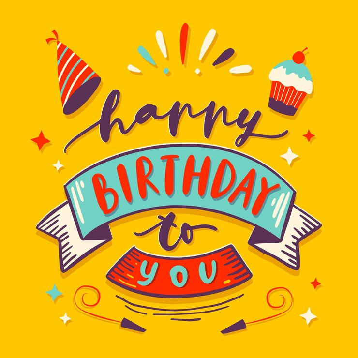 Vetor grátis letras de aniversário colorido