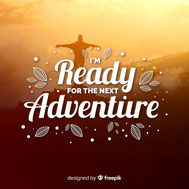 Letras de aventura com foto