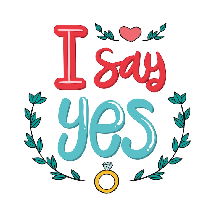 Vetor grátis letras de casamento com anel