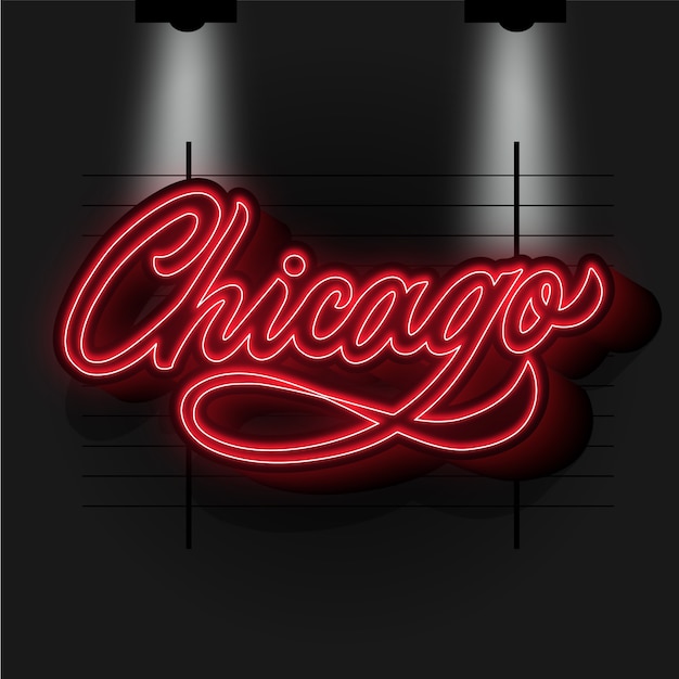 Letras de cidade moderna de chicago