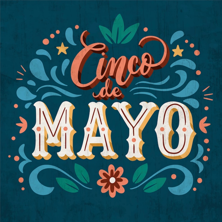 Vetor grátis letras de cinco de maio