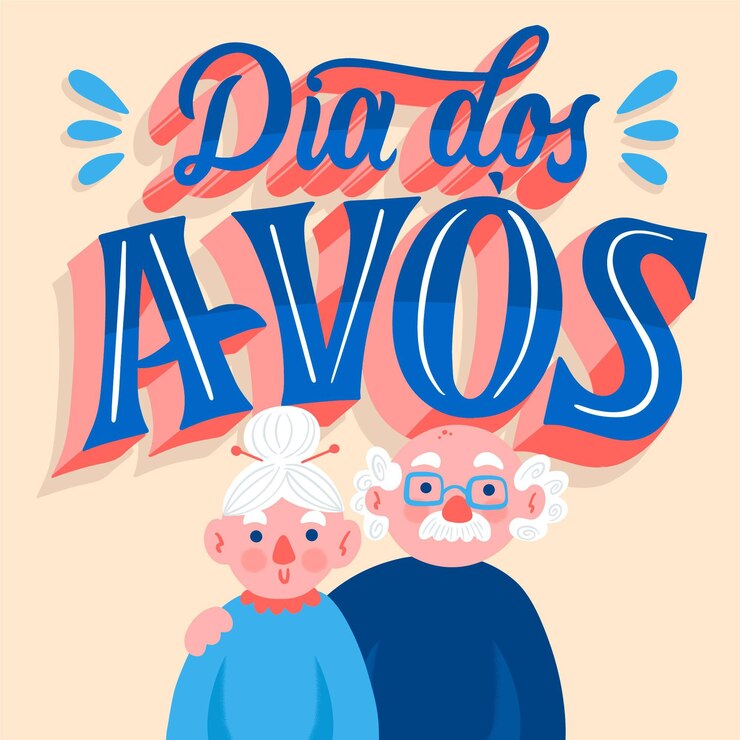 Vetor grátis letras de dia dos avós