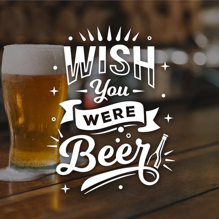 Vetor grátis letras de dia internacional da cerveja com foto