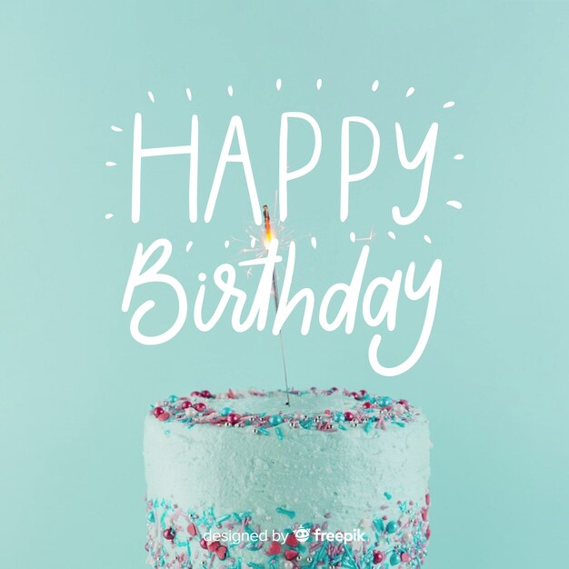 Letras de feliz aniversário com foto