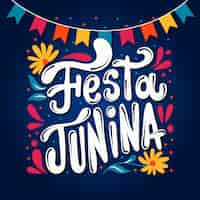 Vetor grátis letras de festa junina desenhada à mão