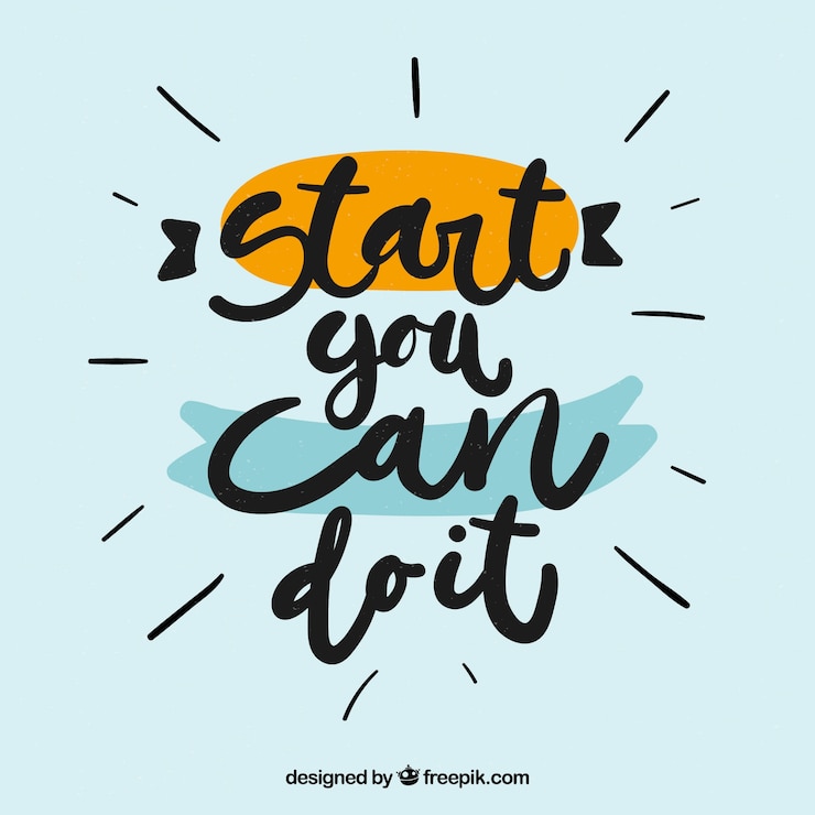 Vetor grátis letras de fundo com mensagem inspiradora