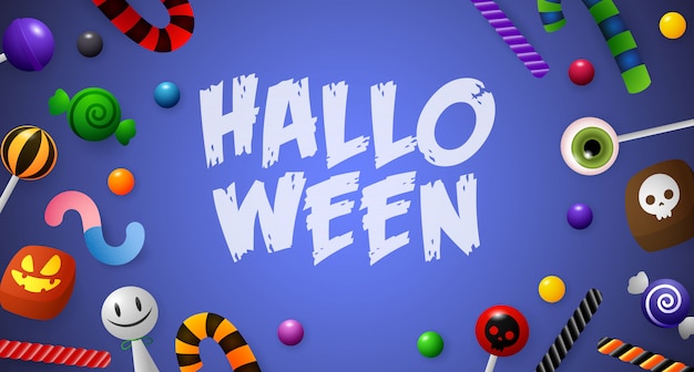 Letras de halloween com doces