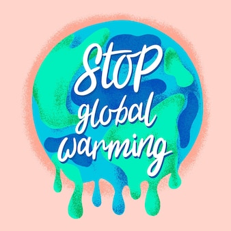 Letras de mudança climática desenhadas à mão
