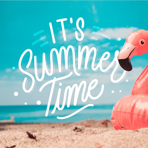 Letras de verão com foto