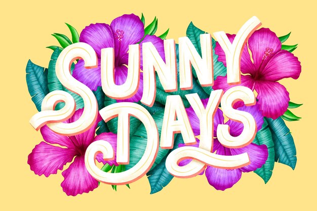 Letras de verão desenhadas à mão