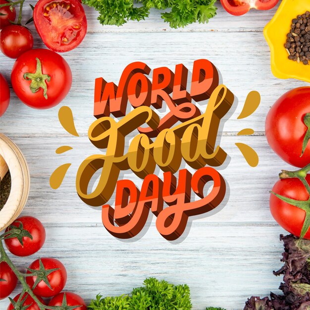 Letras do evento do Dia Mundial da Alimentação