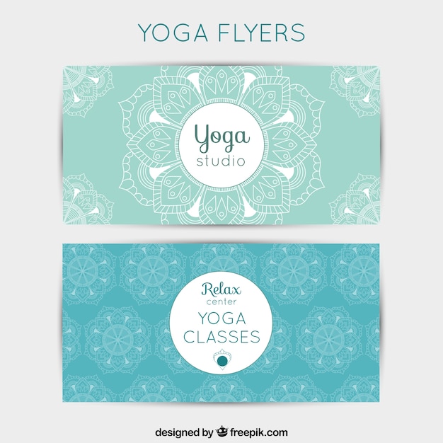 Light blue yoga folhetos