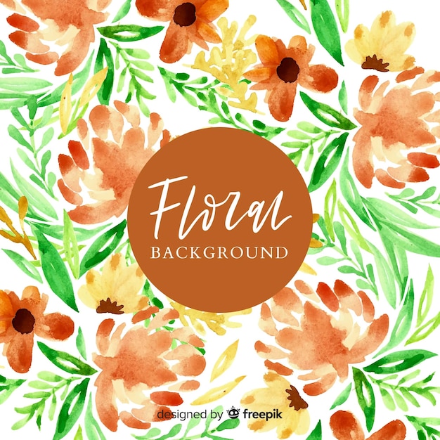 Linda aquarela floral fundo