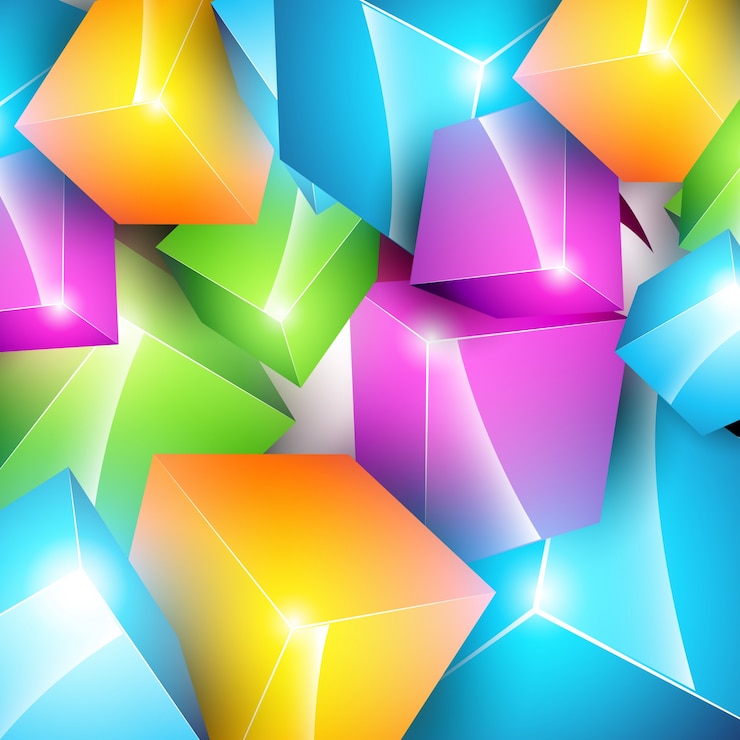 Vetor grátis linda caixinha colorida fundo vector eps10