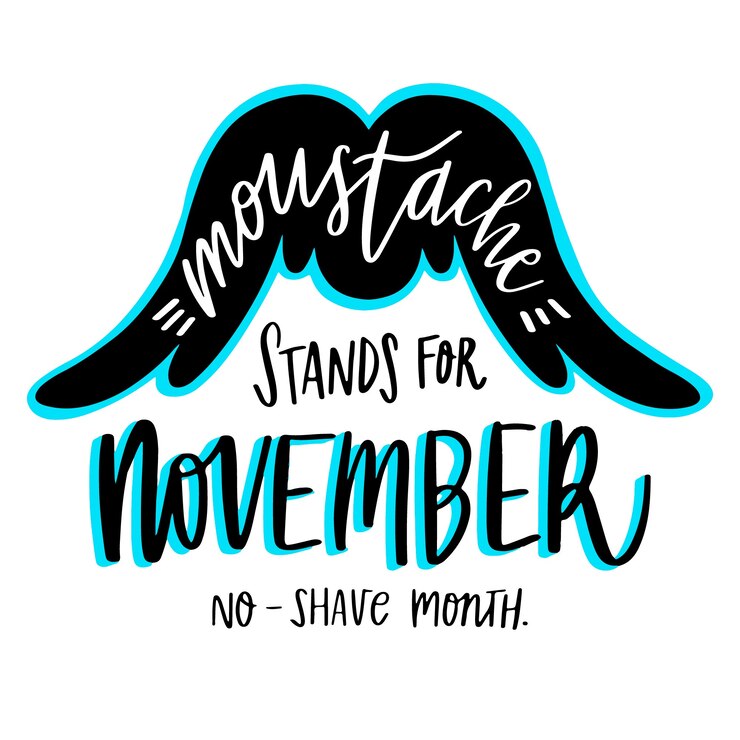 Vetor grátis linda mão desenhada composição de movember