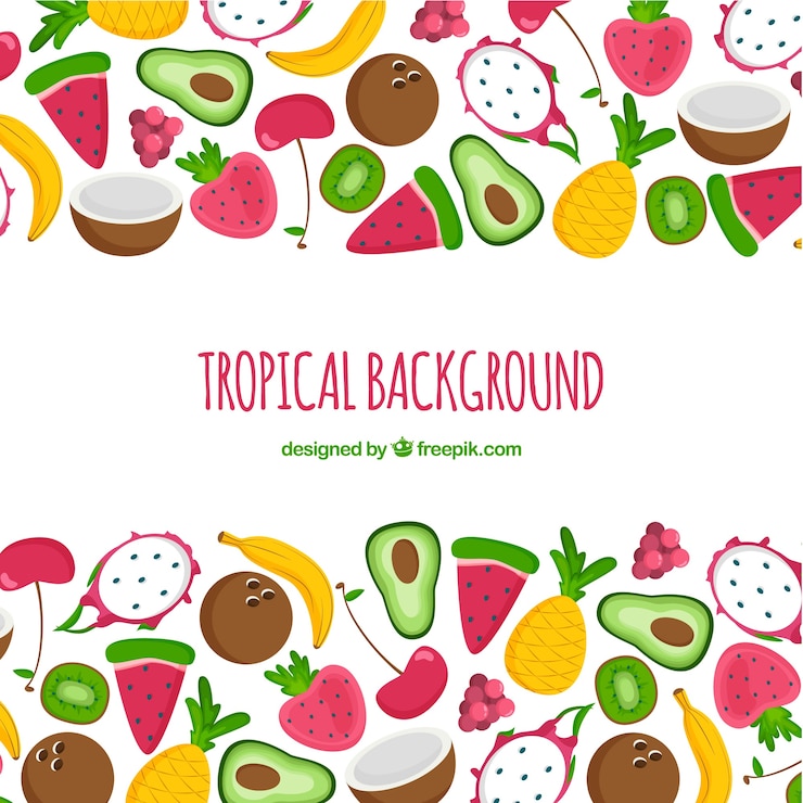 Vetor grátis linda mão desenhada fundo tropical