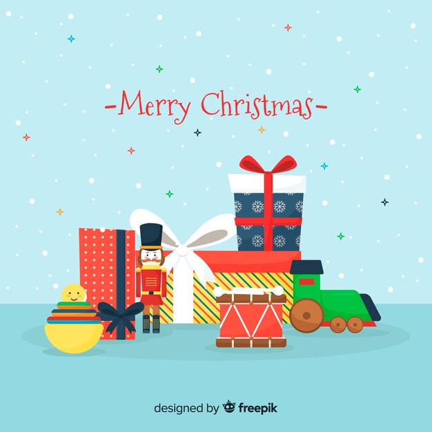 Lindo fundo com brinquedos de natal