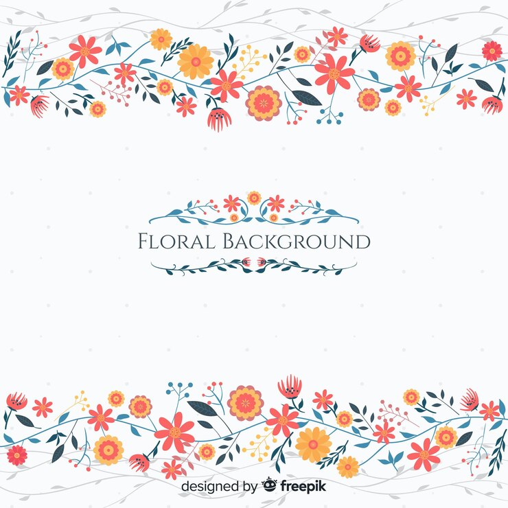 Vetor grátis lindo fundo floral com design plano