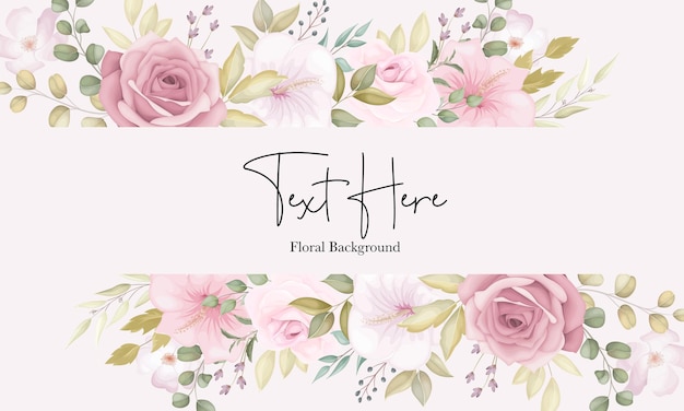 Lindo fundo floral suave com flores rosa empoeiradas