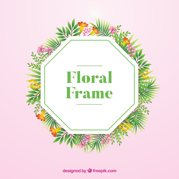 Lindo quadro floral com design realista