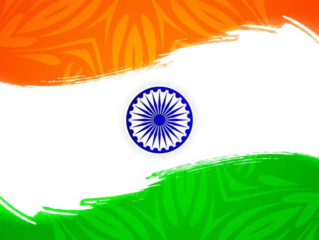 Lindo tema da bandeira indiana, vetor de fundo do Dia da Independência