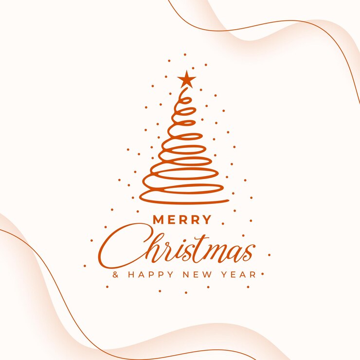 Vetor grátis lindo vetor de design de cartão de feliz natal e véspera de ano novo