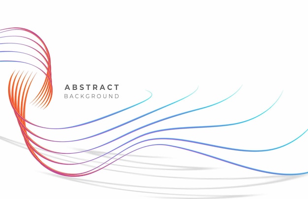Linha de onda de arco-íris abstrato com espaço de seu texto, ilustração vetorial.