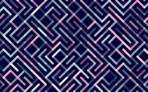 Vetor grátis linhas vetor padrão sem emenda banner ornamento listrado geométrico monocromático ilustração de fundo linear