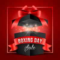 Vetor grátis liquidação realista do boxing day