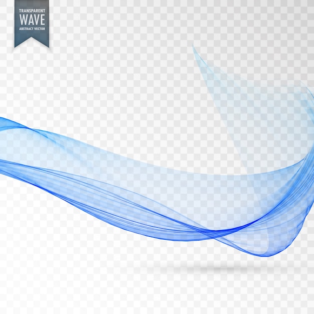 Liso abstrato onda fundo transparente azul