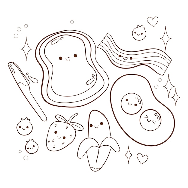 de 100] Desenhos Kawaii para colorir - Imprimir Desenhos