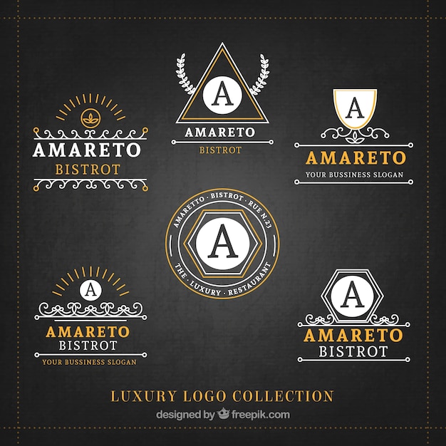 Vetor grátis logo collection luxo