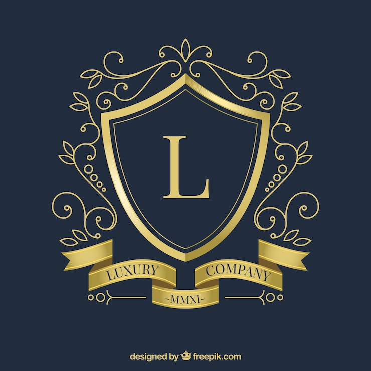 Vetor grátis logo com estilo vintage e luxo