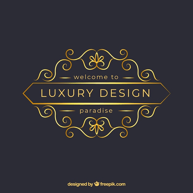 Logo com estilo vintage e luxo