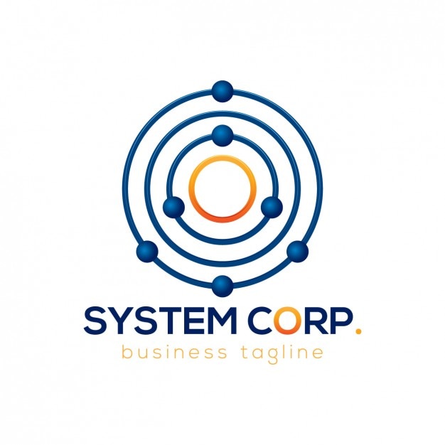 Vetor grátis logo corporation system