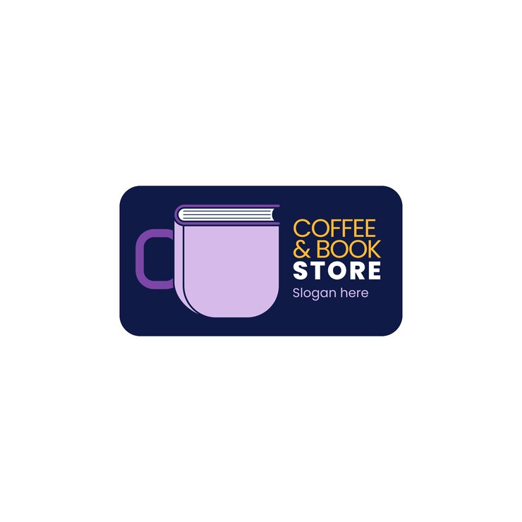 Vetor grátis logo de livraria de design plano