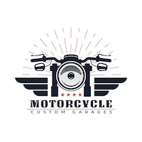 Logo de moto vintage desenhado à mão