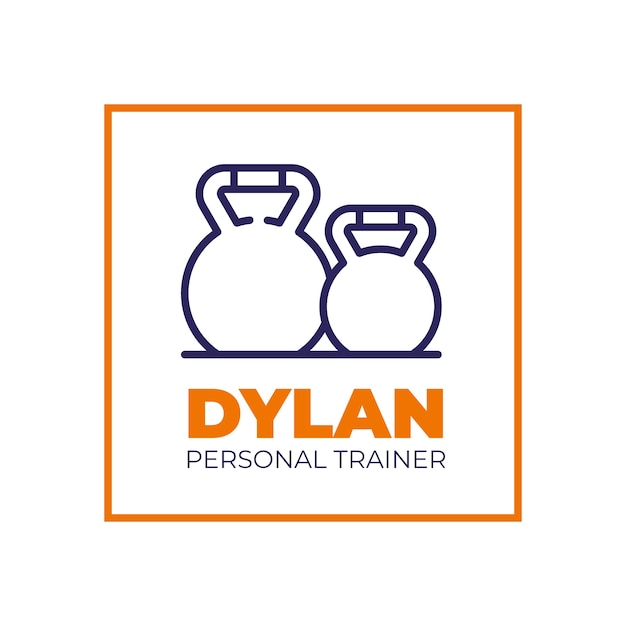 Logo de personal trainer simples