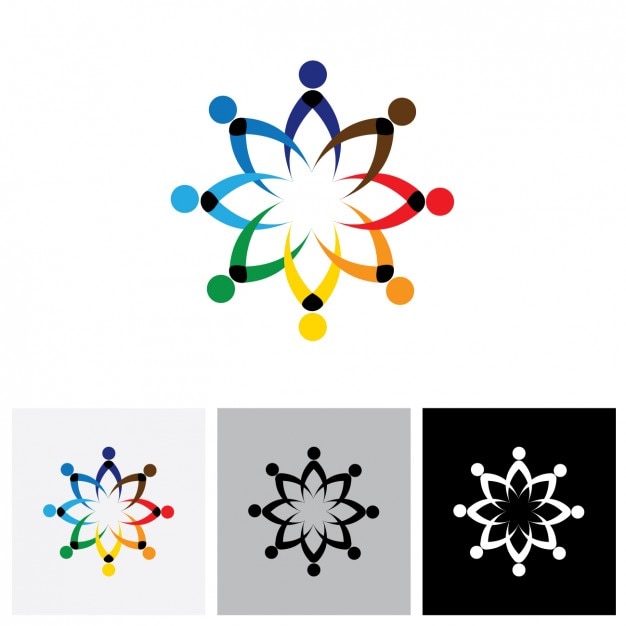 Vetor grátis logo design abstrato colorido