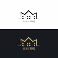 Vetor grátis logo design moderno para o setor imobiliário