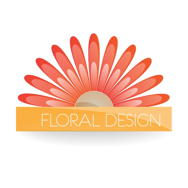 Vetor grátis logo floral design