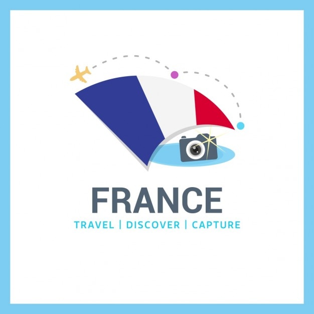 Vetor grátis logo frança viagem