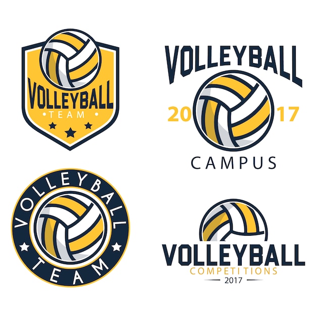 Vetor grátis logo templates voleibol